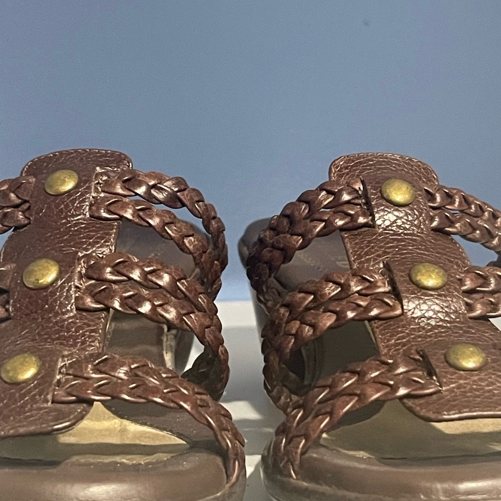 Michelle D Brown Braided Sandals
